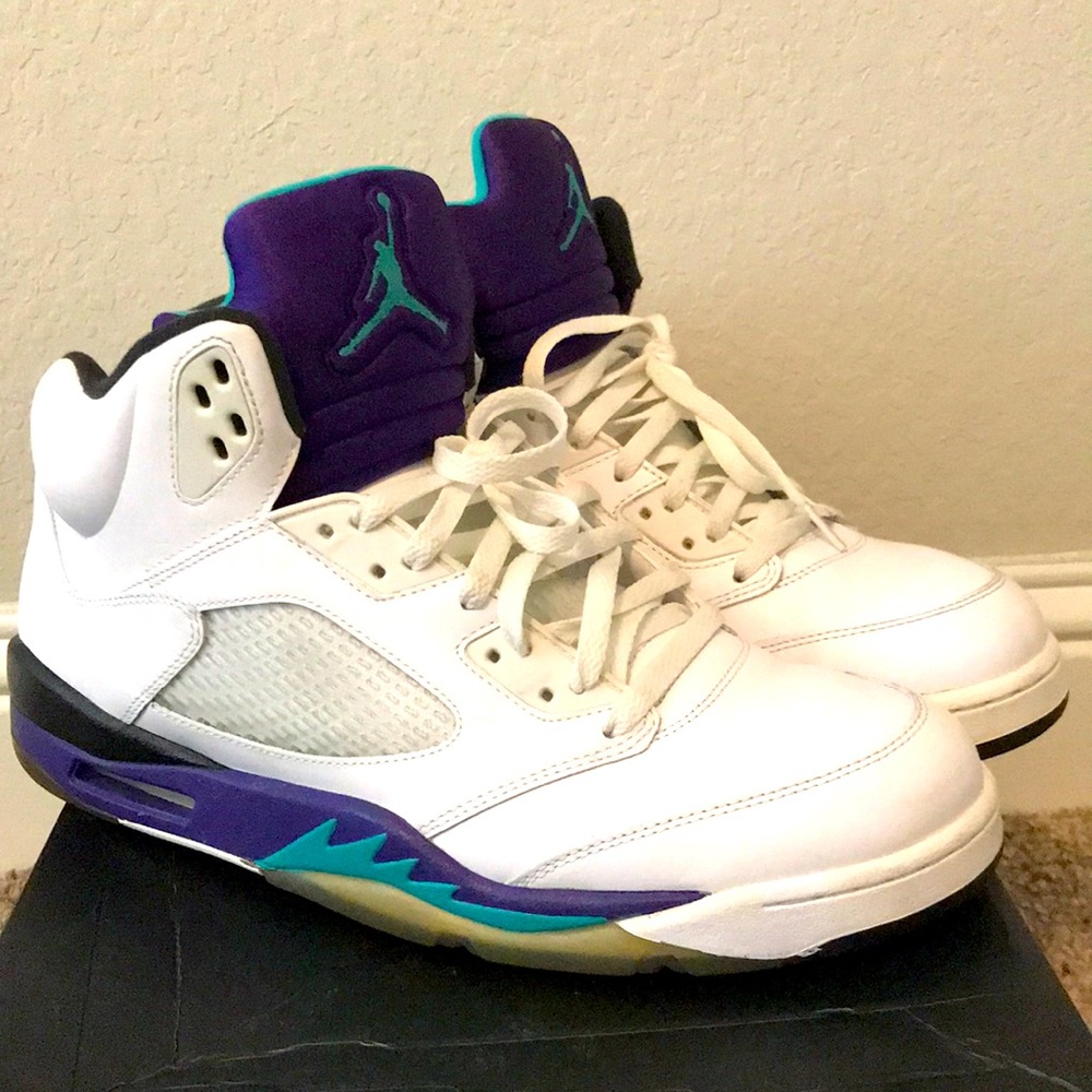 AIR JORDAN 5 RETRO 'GRAPE' 2012 With Original Shoebox